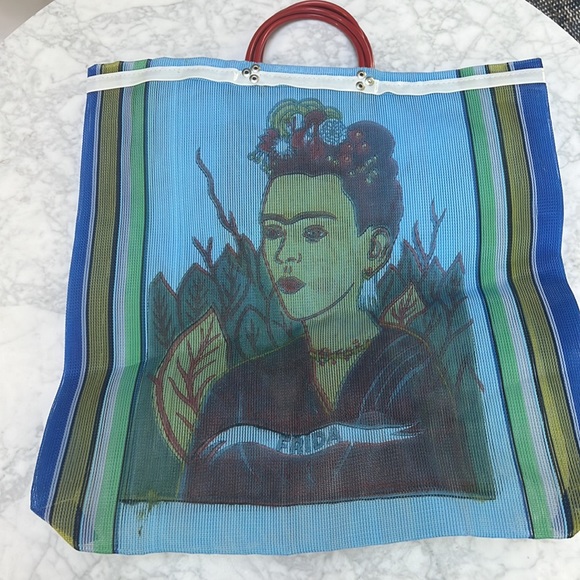 Frida  Double Handled Mesh Tote - Picture 2 of 5